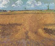 Vincent Van Gogh Wheat Field with Sheaves (nn04) USA oil painting artist